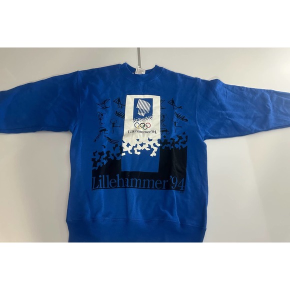 Hanes Other - Vintage NWOT 1994 Lillehammer Olympics Crew Neck Blue Sweatshirt Adult M Hanes